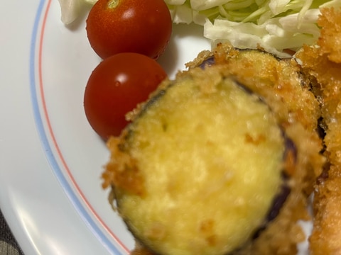 茄子のチーズ挟みフライ